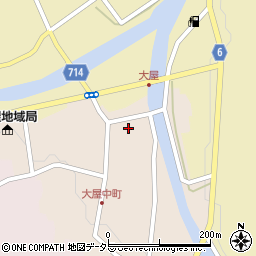 兵庫県養父市大屋町大屋市場79周辺の地図