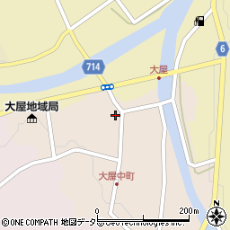 兵庫県養父市大屋町大屋市場58周辺の地図