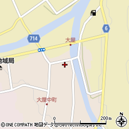 兵庫県養父市大屋町大屋市場78周辺の地図