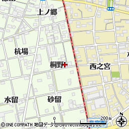 愛知県一宮市瀬部桐野20周辺の地図