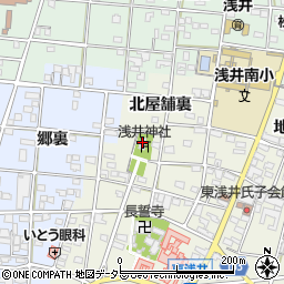 浅井神社周辺の地図