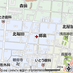 愛知県一宮市浅井町西浅井（郷裏）周辺の地図