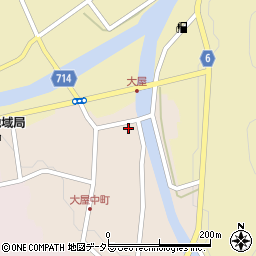 兵庫県養父市大屋町大屋市場77周辺の地図