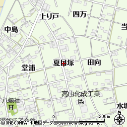 愛知県一宮市瀬部夏目塚周辺の地図