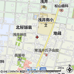 愛知県一宮市浅井町東浅井地蔵45周辺の地図