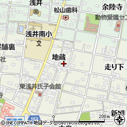 愛知県一宮市浅井町東浅井地蔵38-1周辺の地図