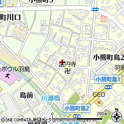 岐阜県羽島市小熊町島周辺の地図