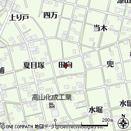 愛知県一宮市瀬部田向周辺の地図