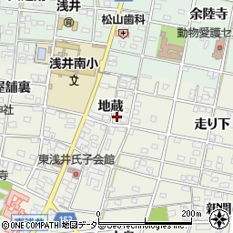 愛知県一宮市浅井町東浅井地蔵37周辺の地図