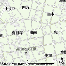 愛知県一宮市瀬部（田向）周辺の地図