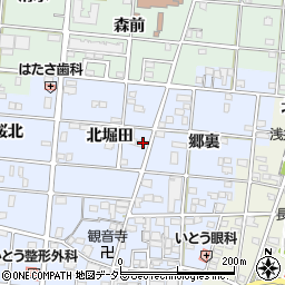 愛知県一宮市浅井町西浅井北堀田39周辺の地図