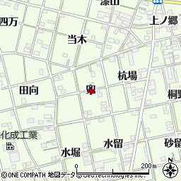 愛知県一宮市瀬部兜周辺の地図