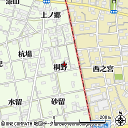 愛知県一宮市瀬部桐野19周辺の地図