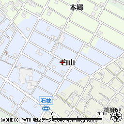 愛知県江南市石枕町白山周辺の地図