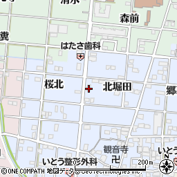 愛知県一宮市浅井町西浅井北堀田24周辺の地図