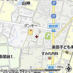 愛知県犬山市西北野188周辺の地図