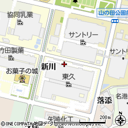 愛知県犬山市新川周辺の地図