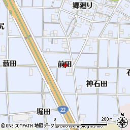 愛知県一宮市高田前田周辺の地図
