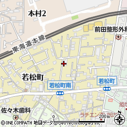 神奈川県茅ヶ崎市若松町周辺の地図
