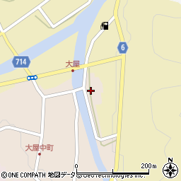 兵庫県養父市大屋町大屋市場490周辺の地図