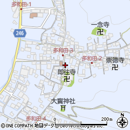 滋賀県米原市多和田周辺の地図