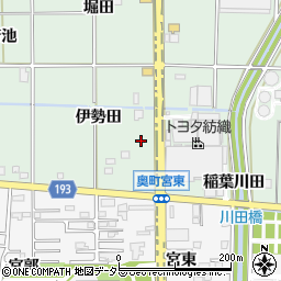 愛知県一宮市木曽川町外割田中稲葉周辺の地図