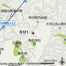 神奈川県鎌倉市寺分1丁目周辺の地図