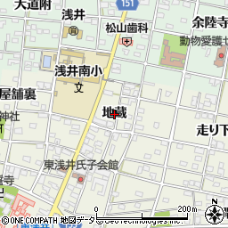 愛知県一宮市浅井町東浅井地蔵周辺の地図