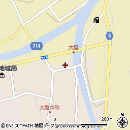 兵庫県養父市大屋町大屋市場4周辺の地図