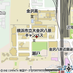 横浜市立大学金沢八景キャンパス周辺の地図