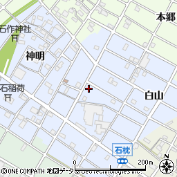 愛知県江南市石枕町周辺の地図
