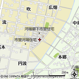愛知県一宮市浅井町河端（柳下）周辺の地図