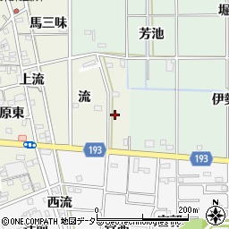 愛知県一宮市木曽川町玉ノ井向流周辺の地図