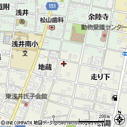 愛知県一宮市浅井町東浅井地蔵25周辺の地図