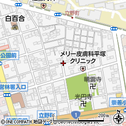 神奈川県平塚市立野町周辺の地図