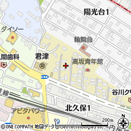 千葉県君津市高坂周辺の地図