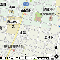 愛知県一宮市浅井町東浅井地蔵25-3周辺の地図