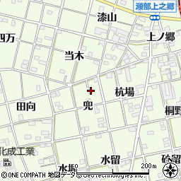 愛知県一宮市瀬部兜4-22周辺の地図