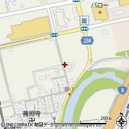 滋賀県米原市飯45周辺の地図