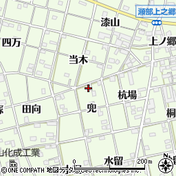 愛知県一宮市瀬部兜4-25周辺の地図