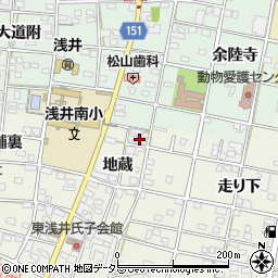 愛知県一宮市浅井町東浅井地蔵15-3周辺の地図