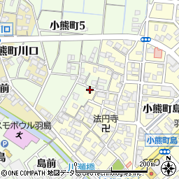 岐阜県羽島市小熊町島121周辺の地図