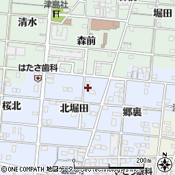 愛知県一宮市浅井町西浅井北堀田9周辺の地図