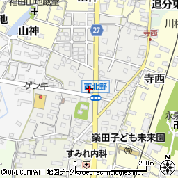 愛知県犬山市西北野105周辺の地図