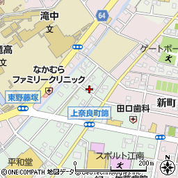 愛知県江南市上奈良町錦周辺の地図