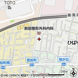 神奈川県茅ヶ崎市ひばりが丘1-14周辺の地図
