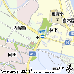 愛知県犬山市内屋敷169周辺の地図