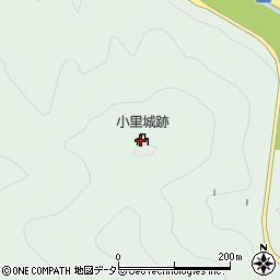 小里城跡周辺の地図