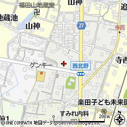愛知県犬山市西北野160周辺の地図