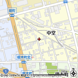 神奈川県平塚市中堂周辺の地図